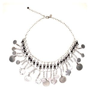 Silver and black chain